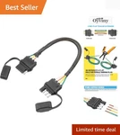 Durable 12 Inch 4 Pin Flat Trailer Connector - Easy Install & Weatherproof New. Price: $16.99.