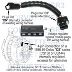 Alternator Conversion Kit, Dn External CS130 CS144 Internal Regulated Adapter New. Price: $39.95.