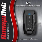 New 551 Omegalink 5-BUTTON 1-WAY Remote Control TBQT12-SS1W. Price: $34.99.