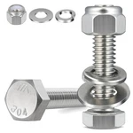 Precision 304 Stainless Steel Hex Bolts With Lock Nuts & Washers (8 Sets) New. Price: $25.98.