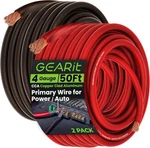 Gearit 4 Gauge Wire (50FT - Black/red Each, New. Price: $101.41.