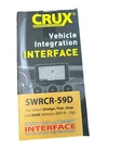 Crux SWRCR-59D Radio Replacement Interface For 2014-UP Dodge Fiat Jeep Ram New. Price: $90.00.