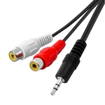 Conext Link 3.5MM 1/8" Stereo Plug To 2 Rca Female Jack Aux Audio Y Cable New. Price: $6.99.