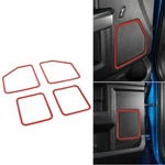 4X Red Inner Door Speaker Frame Decor Ring Trim Kit Ford F150 2015-2020 New. Price: $22.49.