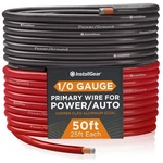 Installgear 1/0 Gauge Wire (50FT) Copper Clad Aluminum Cca - Battery Cable, C... New. Price: $76.05.